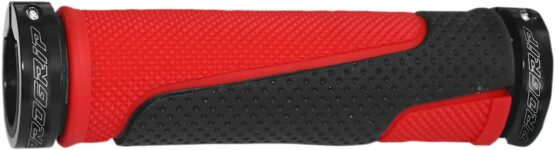 Red & Black 997 Lock-On Open End Locking ATV Grips w/ End Plugs - Image 3