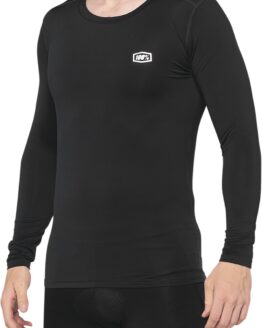 100% Men's Basecamp Long Sleeve Base Layer Black Size M