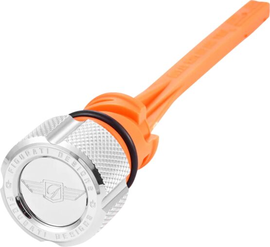 FIGURATI DESIGNS Magnetic Oil Dipstick Knurled Silver M8 Softail