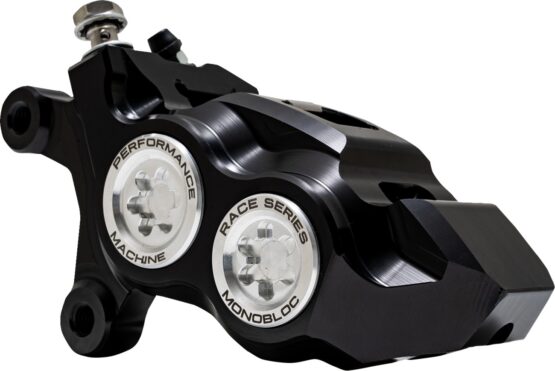 Performance Machine 137x4B Left Brake Caliper Black for Harley-Davidson