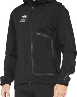 100% Men's Hydromatic Parka Waterproof Jacket - Black, XL