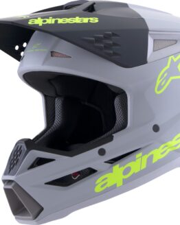 Alpinestars SM3 Radium Helmet Matte Gray/Black/Yellow Fluo Small