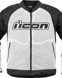 ICON Overlord3 Mesh Jacket Black/White Men's Medium