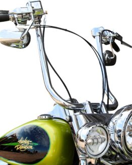 Klock Werks Klip Hanger Handlebar 19in Chrome Harley FLHR FLRT 2013-2023