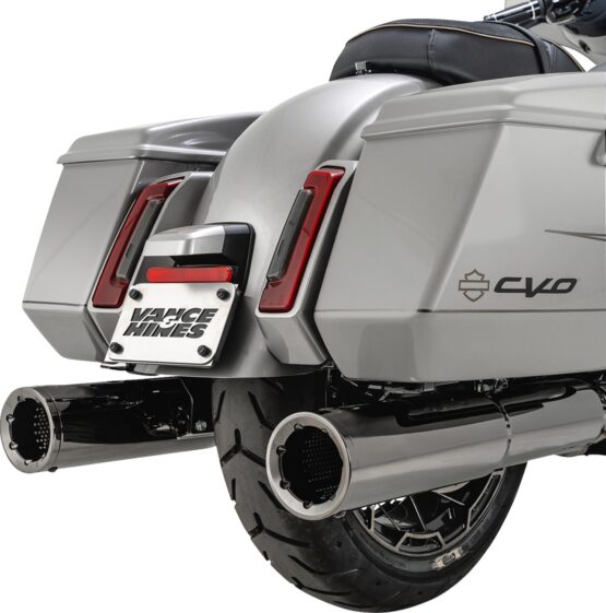 Vance & Hines Hi-Output Slip-On Mufflers Dark Chrome For Harley Touring - Image 4