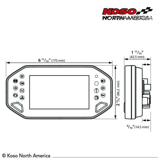 Koso RX-4 TFT Gauge & Bracket with Bluetooth Fits Yamaha XSR700 - Image 9