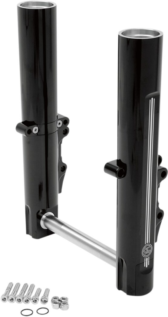 Performance Machine Fork Leg Kit Black Contrast Cut For Harley Touring FL 14-Up
