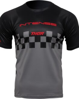 Thor Intense Assist Chex Short-Sleeve Jersey XS Red/Black/Gray Men's