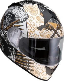 Z1R Warrant Sombrero Helmet White/Gold - Small
