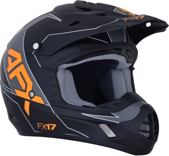 FX-17 Full Face Offroad Helmet Matte Orange Large - Image 6