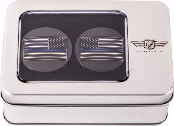 Figurati Designs Swing Arm Covers Blue Line Flag Black Harley Touring - Image 4