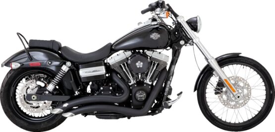 Vance & Hines HD Dyna 06-17 Big Radius 2-2 Black PCX Full System Exhaust - Image 2