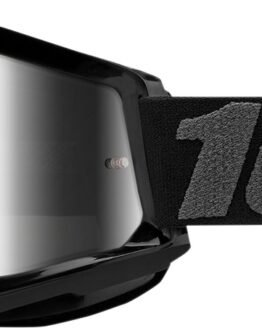 Strata 2 Black Goggles - Silver Mirror Lens