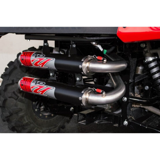 Big Gun EVO U Dual Slip-On Exhaust Mufflers Fits 12-15 Kawasaki Teryx 4