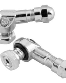 Motorcycle Valve Stems - 8mm Chrome - Pair