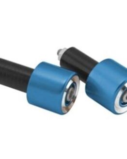 BikeMaster Anodized Aluminum Billet Bar Ends - Blue (Pair)