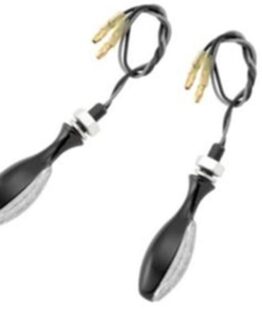 LED Turn Signals - Torpedo - Black - Amber L.E.D.