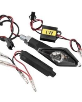 Alien Angle LED Turn Signals With Resistors - Black - Amber L.E.D.