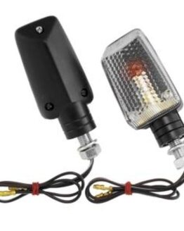 Mini Stalk Mini Marker Light Kit - Clear Lens Amber Bulb Black Shell
