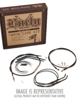 Extended Black Control Cable Kit For 00-06 Softails - 14" tall bars