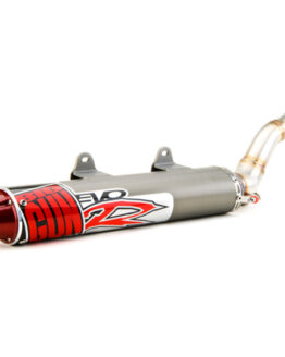 Big Gun EVO R Slip-On Exhaust Silver/Red Fits 04-13 Yamaha YFZ450
