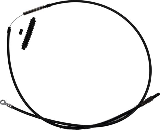 Barnett High-Efficiency Black Vinyl Clutch Cable +10" For Harley Softail