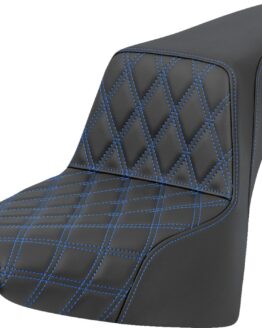 Saddlemen Step-Up Seat Lattice Stitch Blue For Harley FXST FXBB 2018-2025