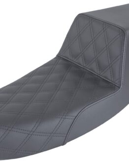 Step-Up Lattice Stitched 2-Up Seat - Black