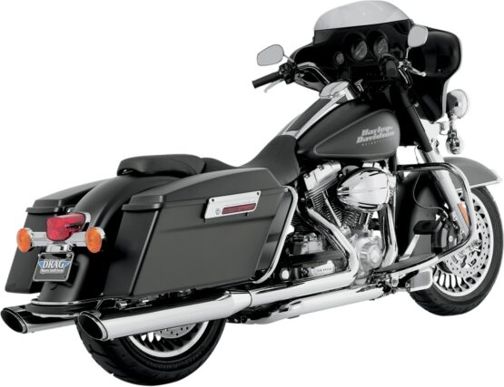 4" Slash Round Chrome Dual Slip On Exhaust