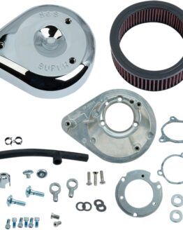 S&S Teardrop Air Cleaner Kit Chrome Fits Stock Fuel Systems