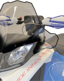 Powermadd Cobra Tall Clear/Black Windshield For Ski-Doo