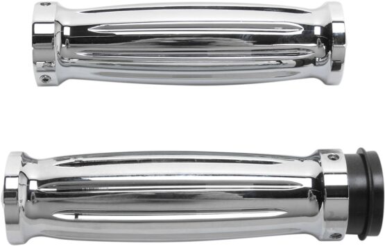 Accutronix Diamond Chrome Grips 1in Throttle-By-Wire Harley For 2008-2024