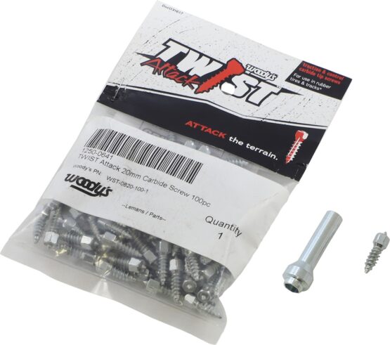Woody's Attack Carbide Tire Screws 100 Pack Zinc 18mm - Image 2