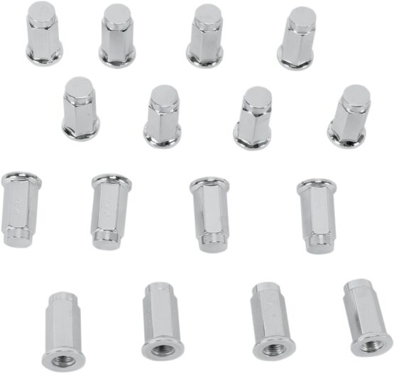 16x Chrome Lug Nuts 3/8"-24 Flat Base Steel by ITP - Image 2