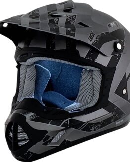AFX FX-17 Attack Helmet Matte Black Frost Gray XS Adult Unisex