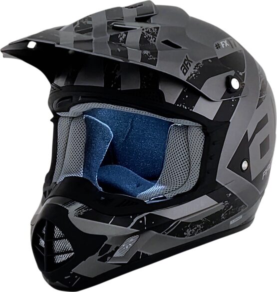 AFX FX-17 Attack MX Helmet Matte Black Frost Gray Medium