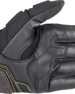 Alpinestars Halo Leather Gloves Black/Fluo Yellow Men's 2XL