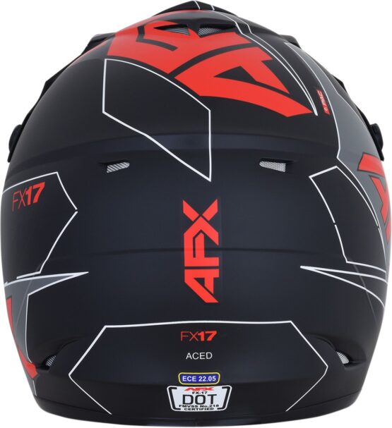 FX-17 Full Face Offroad Helmet Matte Red Small - Image 9