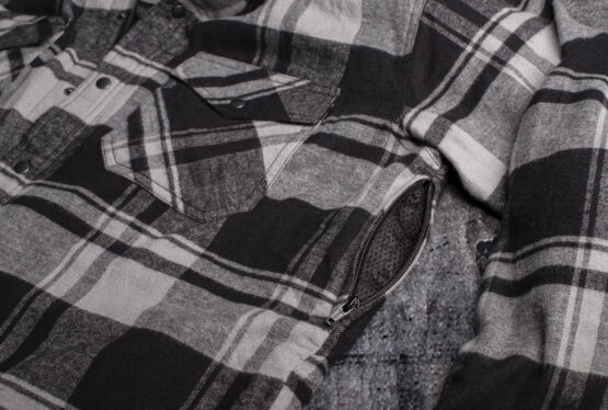 "The Bender" Men's Premium Armored Riding Flannel Red Tide Medium - Image 2