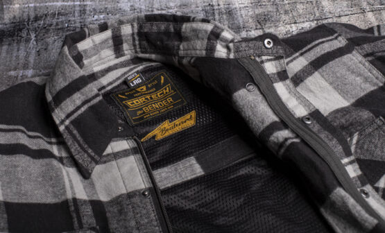 "The Bender" Men's Premium Armored Riding Flannel Red Tide Medium - Image 4