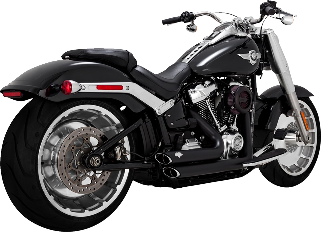 Vance & Hines Shortshots Staggered Exhaust Black For Harley Softail 107/114 - Image 3