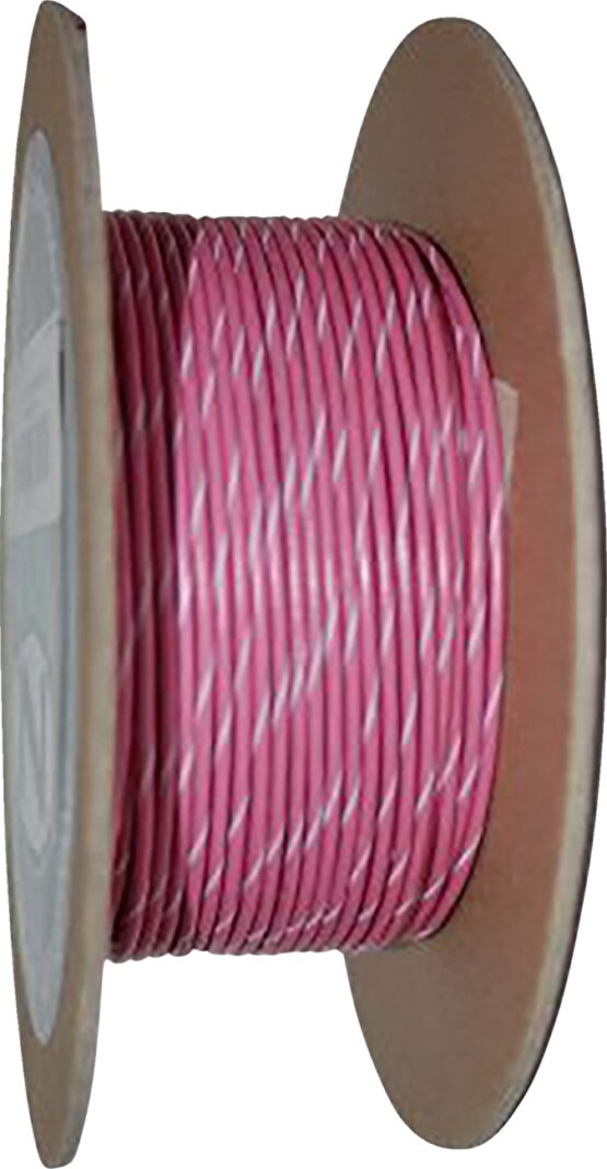 Pink / White 18 Gauge Color Match Primary Wire - 100' Spool - Image 2