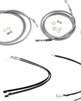 Extended Braided S.S. Control Cable Kit For 16" Gorila Bars