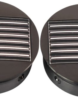 Figurati Designs Swing Arm Covers Black Contrast Cut American Flag Pair