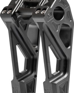 Kodlin Fastback 6in Handlebar Risers with Clamp Black For Harley