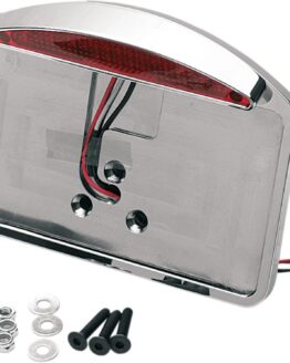 Drag Specialties LED Half-Moon License Plate Mount Chrome