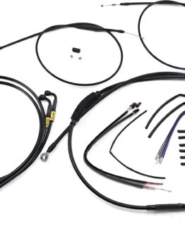 Extended Black Control Cable Kit For 12"  Apehanger Bars