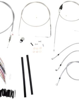 Extended Braided S.S. Control Cable Kit for Baggers - 18" tall bars (w/CRUISE)