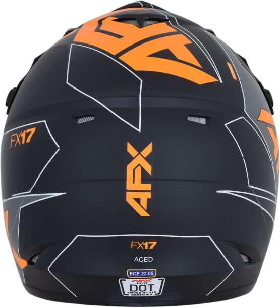 FX-17 Full Face Offroad Helmet Matte Orange Large - Image 7