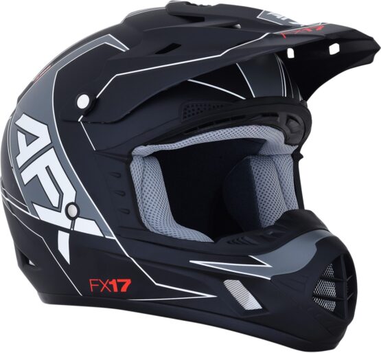 FX-17 Full Face Offroad Helmet Matte Black Large - Image 8